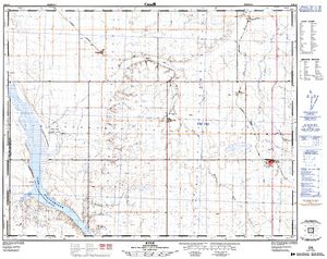 NTS 50k map for Lake Diefenbaker, Saskatchewan