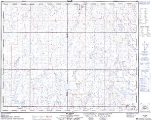 NTS 50k map for Blood Indian Creek Reservoir, Alberta