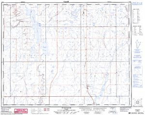 NTS 50k map for BERRY CREEK RESERVOIR, Alberta