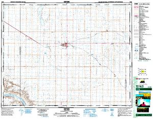 NTS 50k map for South Saskatchewan River, Alberta