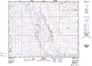 NTS 50k map for Cabri Lake, Saskatchewan