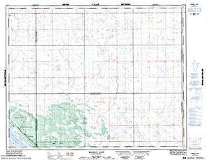 NTS 50k map for Lake Diefenbaker, Saskatchewan