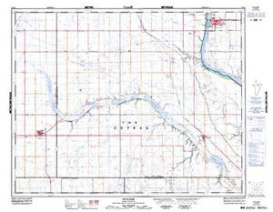 NTS 50k map for South Saskatchewan River, Alberta