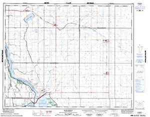 NTS 50k map for South Saskatchewan River, Alberta