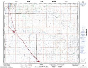 NTS 50k map for Blackstrap Reservoir, Saskatchewan