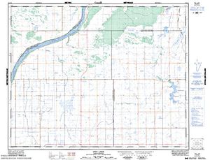 NTS 50k map for South Saskatchewan River, Alberta