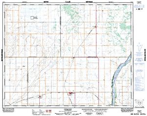 NTS 50k map for South Saskatchewan River, Alberta