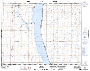 NTS 50k map for Last Mountain Lake, Saskatchewan
