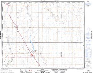 NTS 50k map for Arm River Reservoir, Saskatchewan