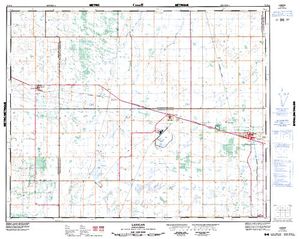 NTS 50k map for Dellwood Reservoir, Saskatchewan