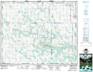 NTS 50k map for Kipabiskau Lake, Saskatchewan