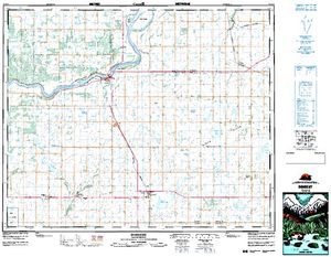 NTS 50k map for South Saskatchewan River, Alberta