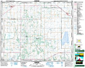NTS 50k map for Jumping Lake, Saskatchewan