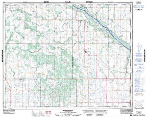 NTS 50k map for North Saskatchewan River, Alberta