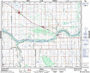 NTS 50k map for Eagle Creek, Saskatchewan