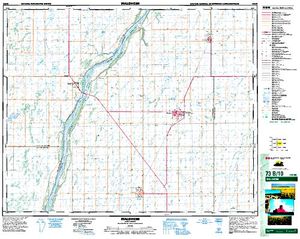 NTS 50k map for North Saskatchewan River, Alberta