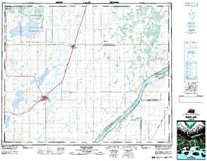 NTS 50k map for North Saskatchewan River, Alberta