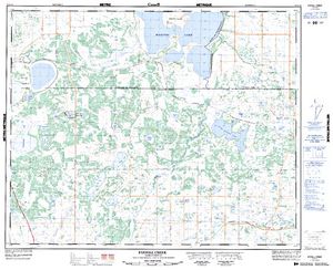NTS 50k map for Dillberry Lake, Alberta