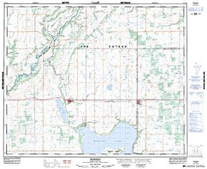 NTS 50k map for Battle River, Alberta