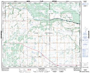 NTS 50k map for Battle River, Alberta