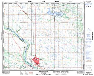 NTS 50k map for North Saskatchewan River, Alberta