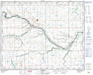 NTS 50k map for Battle River, Alberta