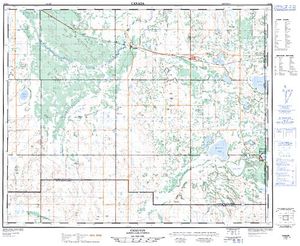 NTS 50k map for Dillberry Lake, Alberta