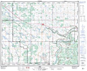 NTS 50k map for Battle River, Alberta