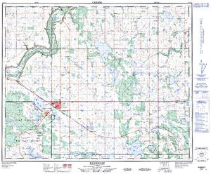 NTS 50k map for Clear Lake, Alberta