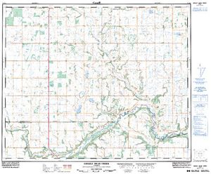NTS 50k map for Battle River, Alberta