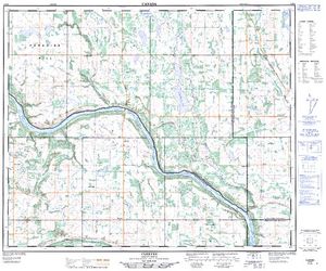 NTS 50k map for North Saskatchewan River, Alberta