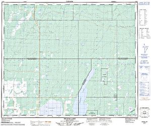 NTS 50k map for Helene Lake, Saskatchewan