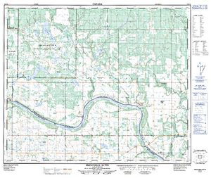 NTS 50k map for North Saskatchewan River, Alberta