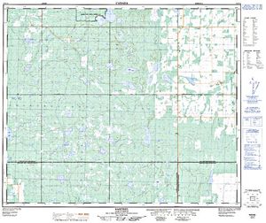 NTS 50k map for Muckingham Lake, Saskatchewan