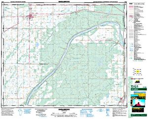 NTS 50k map for North Saskatchewan River, Alberta