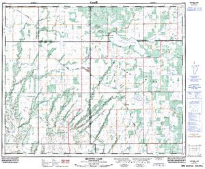 NTS 50k map for Meeting Lake, Saskatchewan