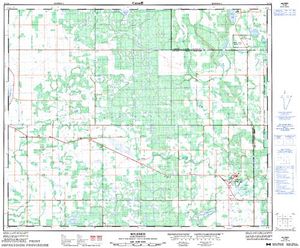 NTS 50k map for Memorial Lake, Saskatchewan