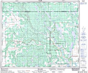 NTS 50k map for Bowerman Lake, Saskatchewan