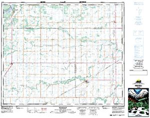 NTS 50k map for Saskatchewan River, Saskatchewan