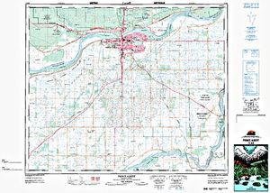 NTS 50k map for North Saskatchewan River, Alberta