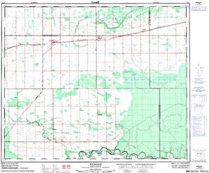 NTS 50k map for North Saskatchewan River, Alberta