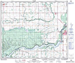 NTS 50k map for Saskatchewan River, Saskatchewan