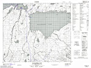 NTS 50k map for Lac la Ronge, Saskatchewan