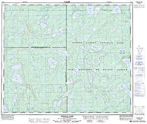 NTS 50k map for Bladebone Lake, Saskatchewan