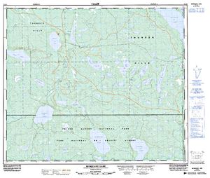 NTS 50k map for Elaine Lake, Saskatchewan