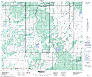 NTS 50k map for Nesset Lake, Saskatchewan