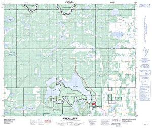 NTS 50k map for Makwa Lake, Saskatchewan