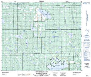 NTS 50k map for Ministikwan Lake, Saskatchewan