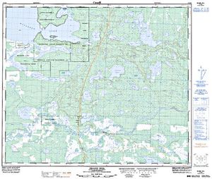 NTS 50k map for Waterhen Lake, Saskatchewan