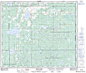 NTS 50k map for ANGLING LAKE, Alberta